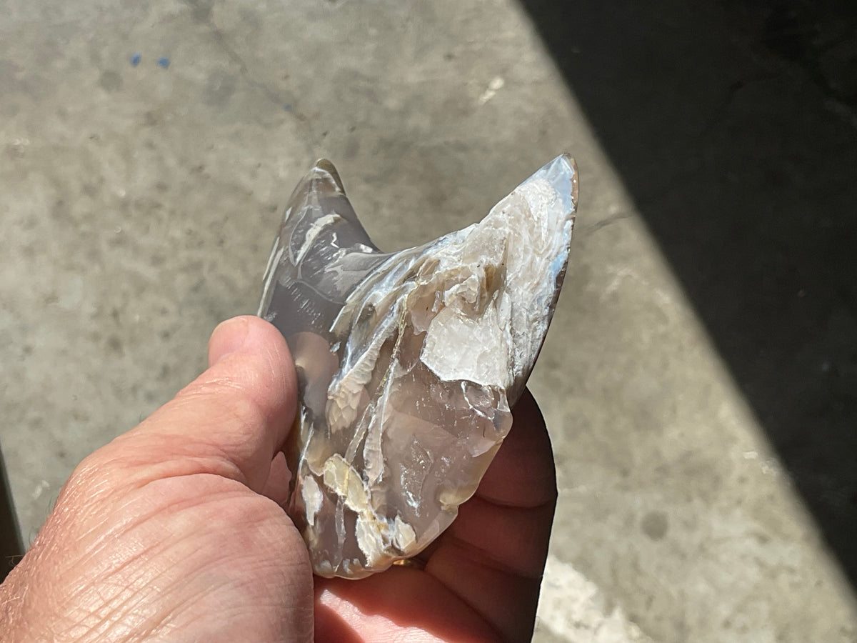 192g “Volcano Agate” Crescent Moon 1A
