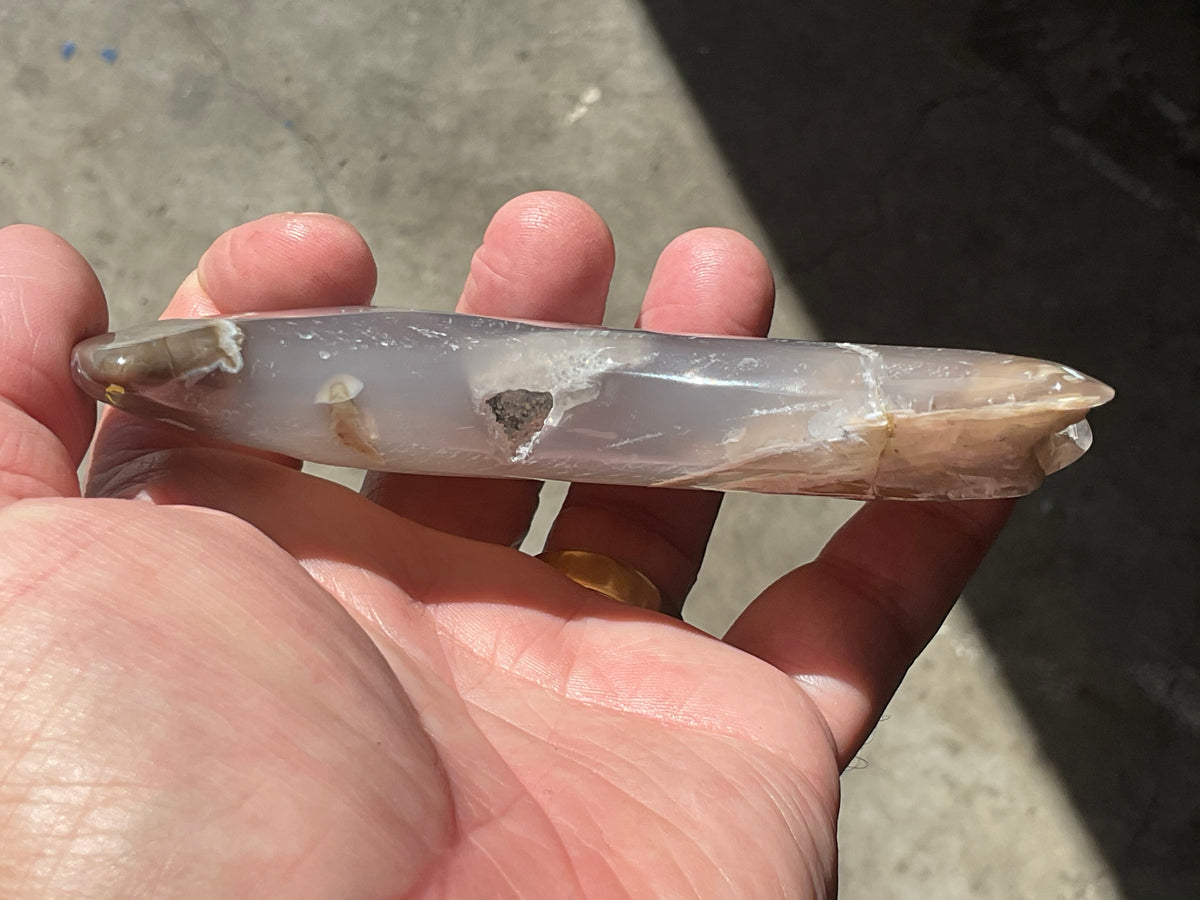192g “Volcano Agate” Crescent Moon 1A