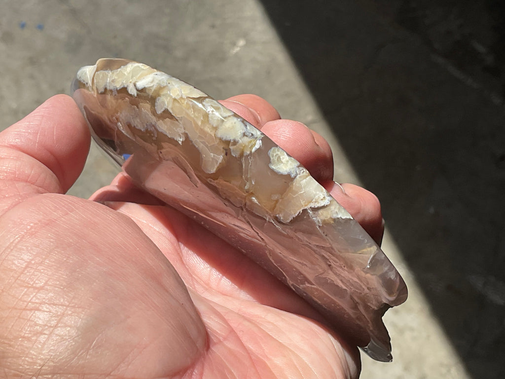 192g “Volcano Agate” Crescent Moon 1A