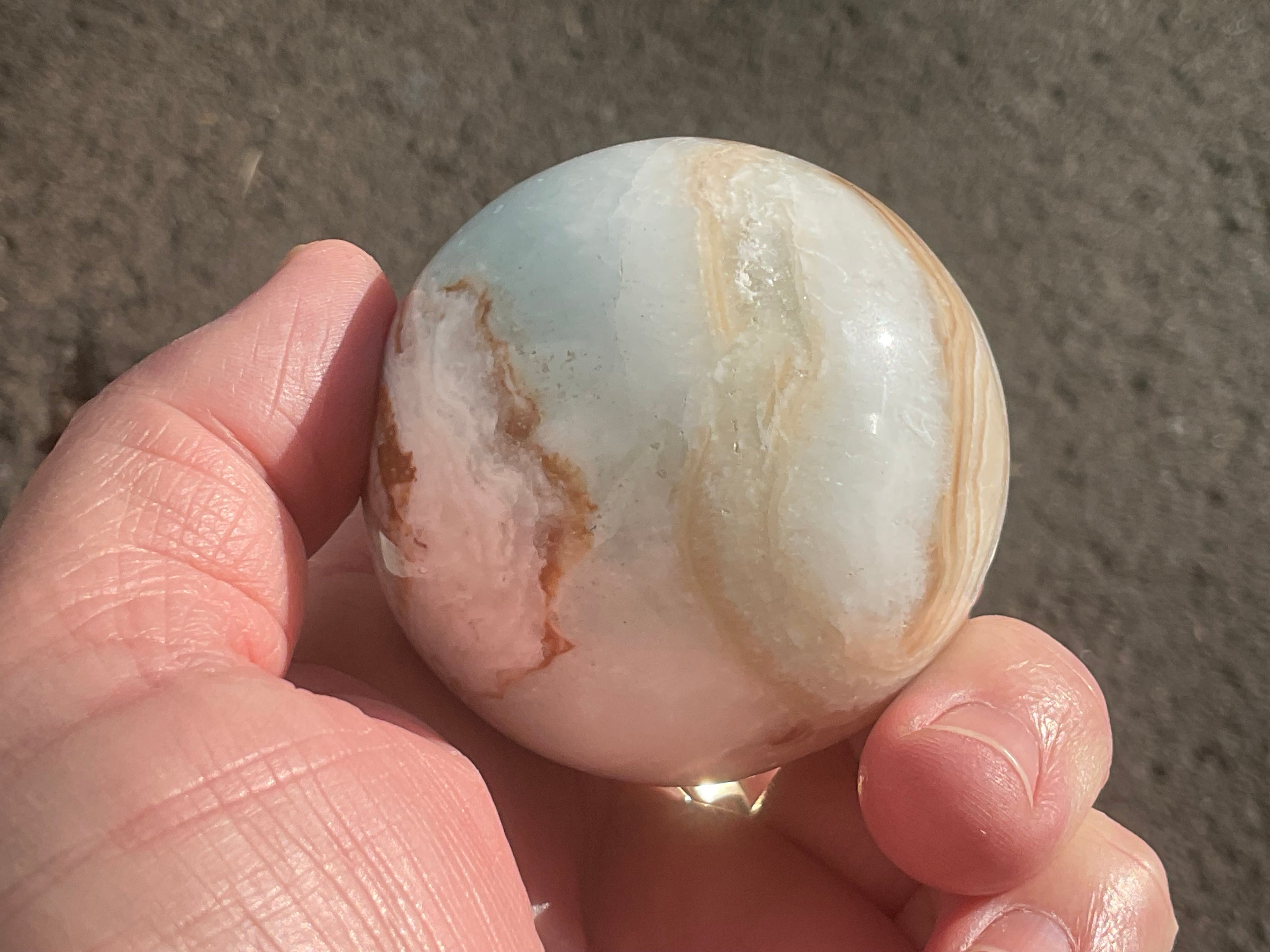 257g Caribbean Calcite Sphere