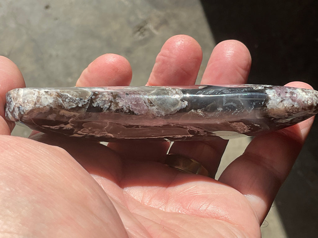 144g “Volcano Agate” Crescent Moon 1B