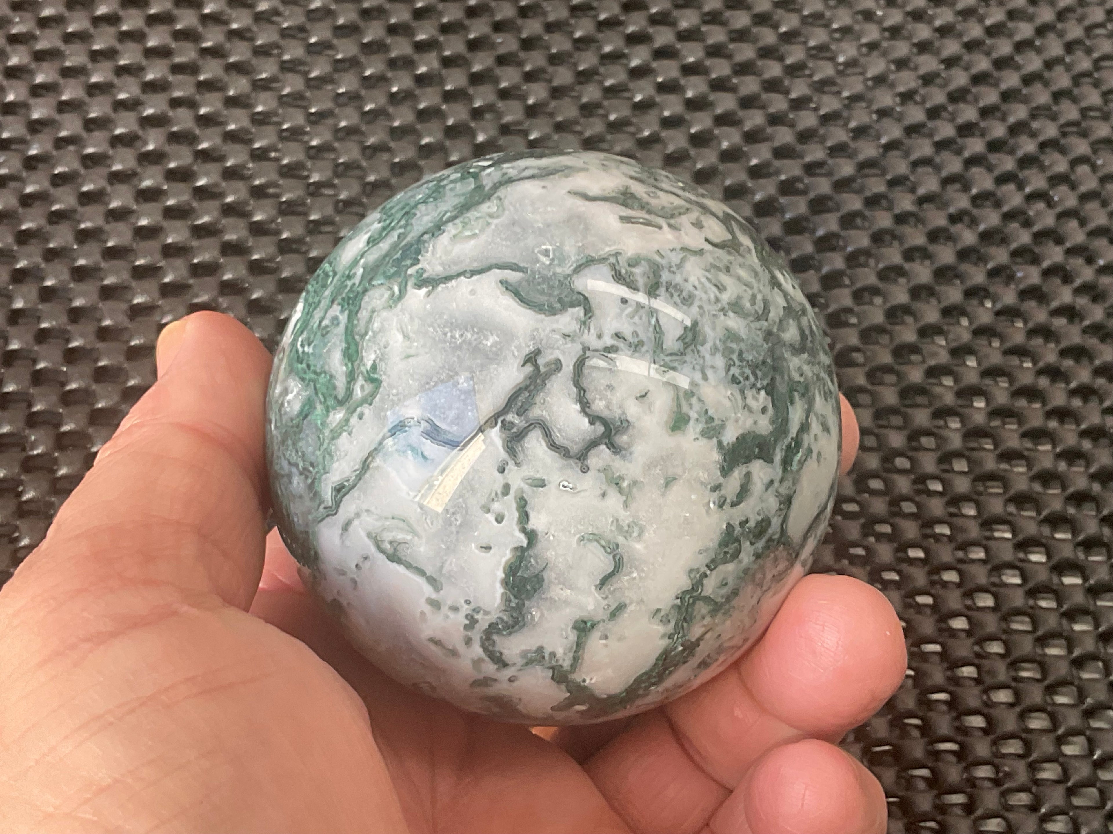 437g Moss Agate Sphere 3C