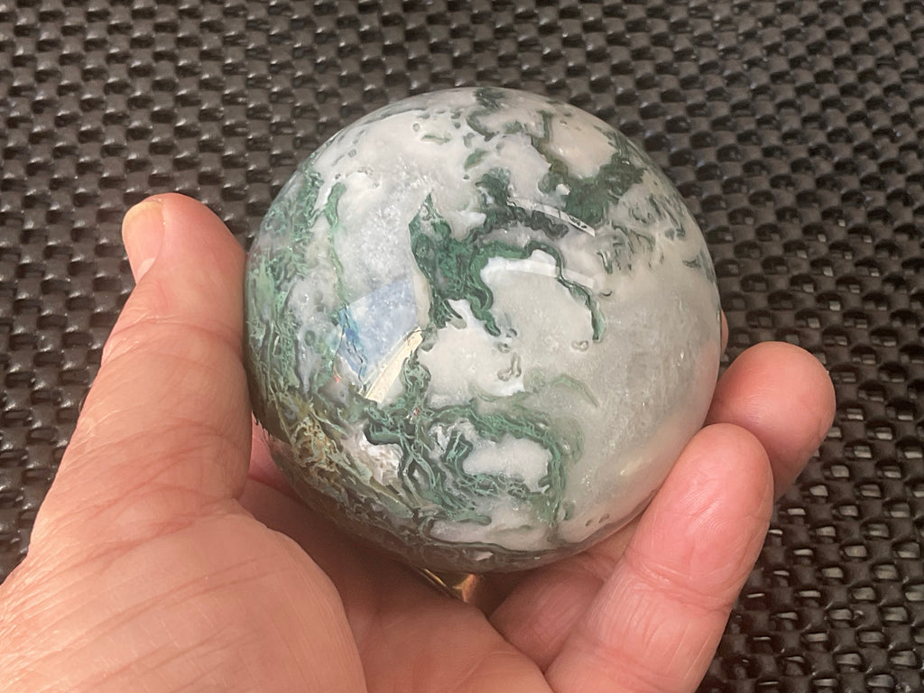 437g Moss Agate Sphere 3C