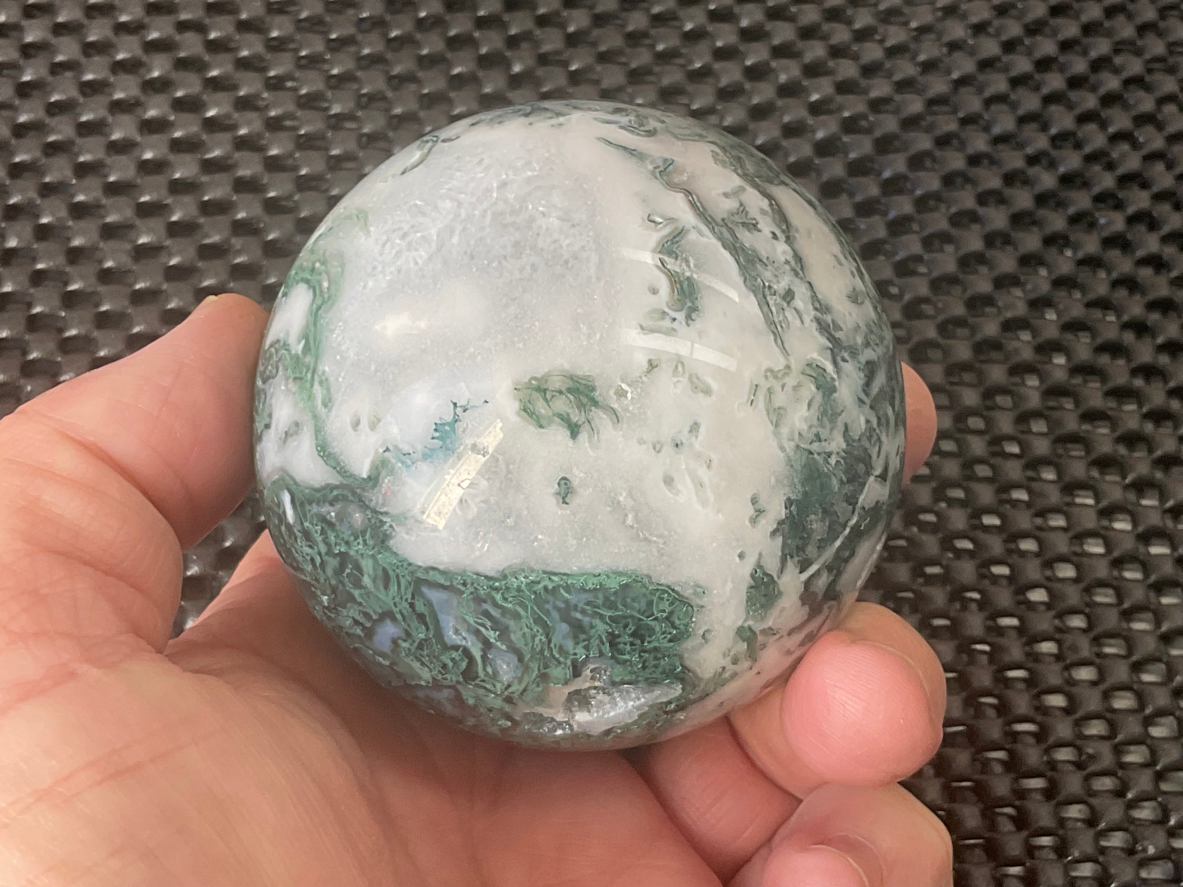 437g Moss Agate Sphere 3C
