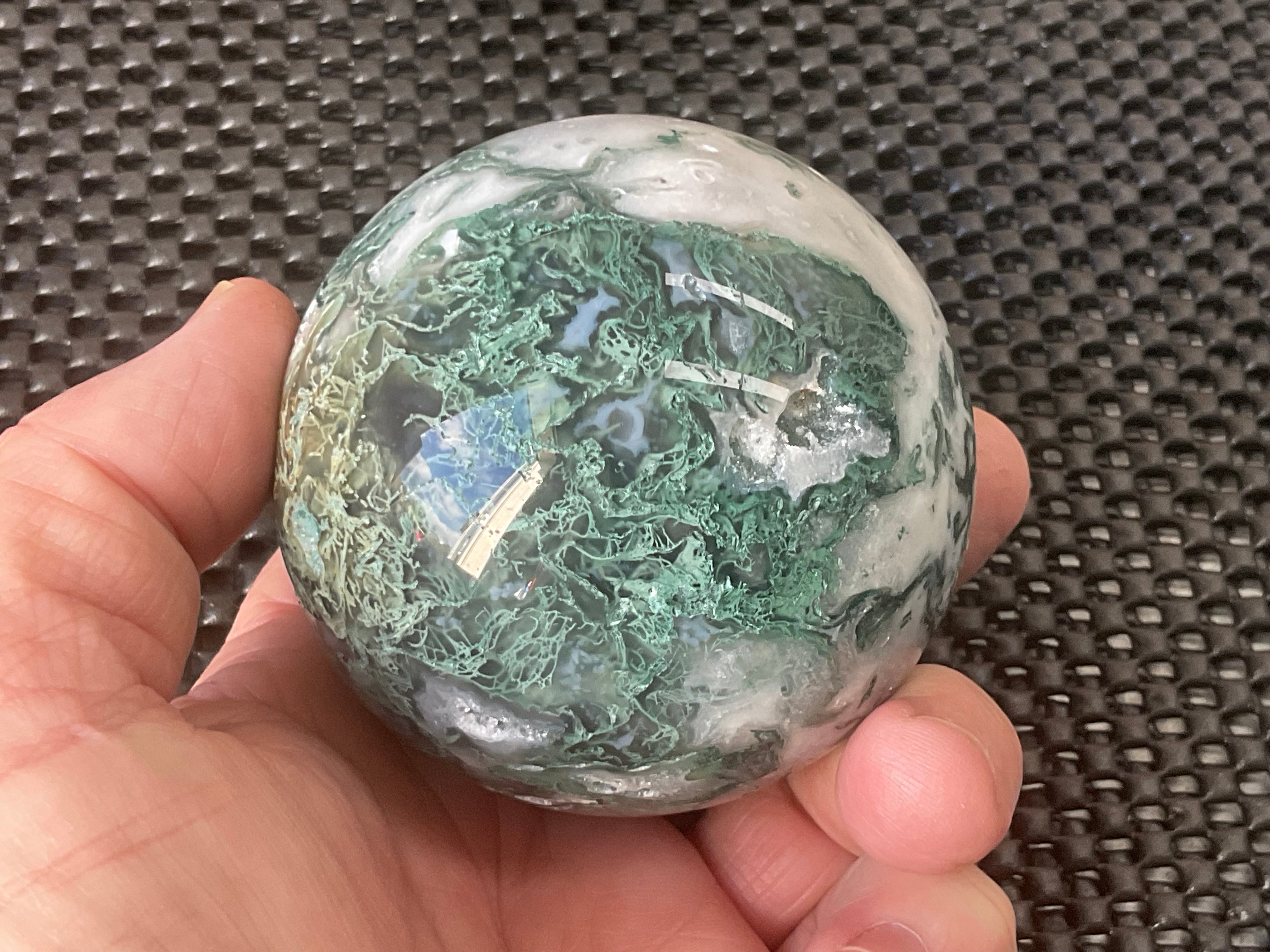 437g Moss Agate Sphere 3C