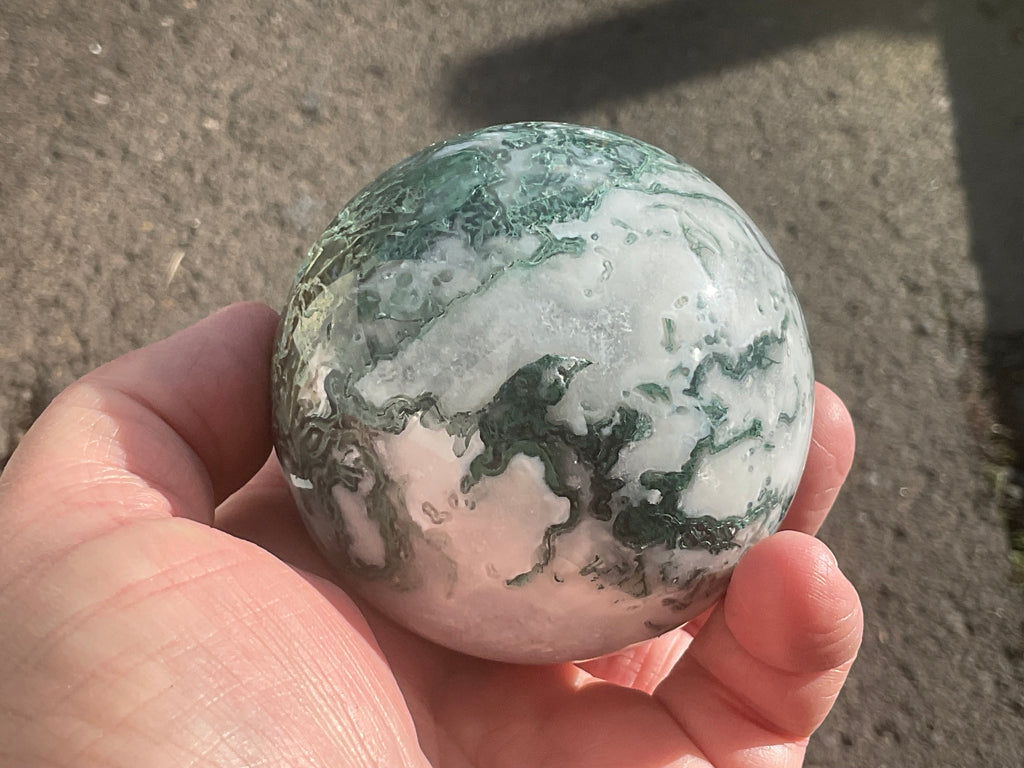 437g Moss Agate Sphere 3C