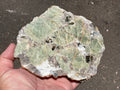 592g Green Beryl, Smokey Quartz and Mica Polished Slab from Yinnietharra