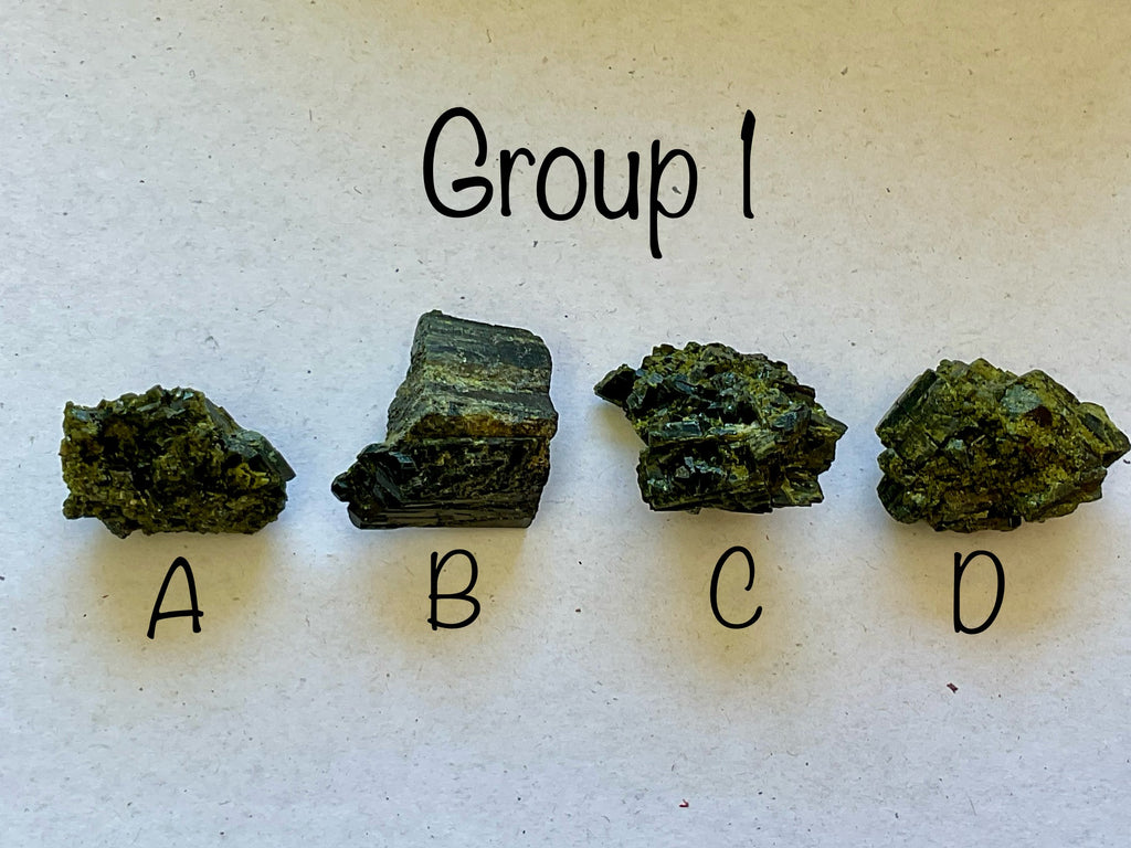 26g Dark Epidote Cluster 1A
