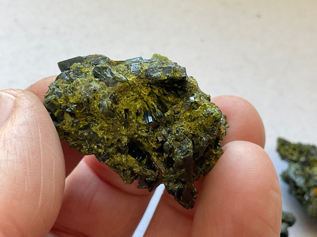26g Dark Epidote Cluster 1A