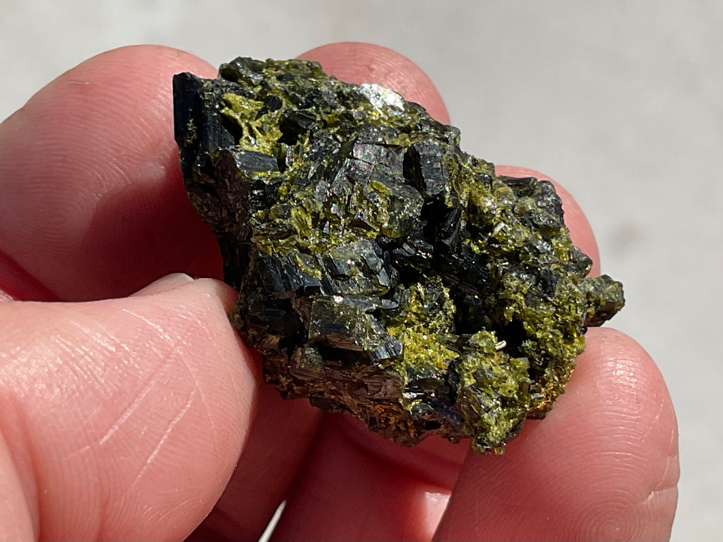 26g Dark Epidote Cluster 1A