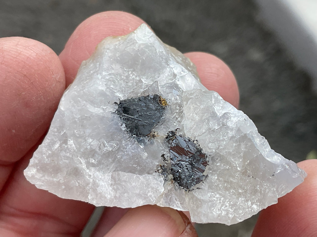26g Sphalerite and Chalcopyrite in Clear Quartz Specimen from Broken Hill
