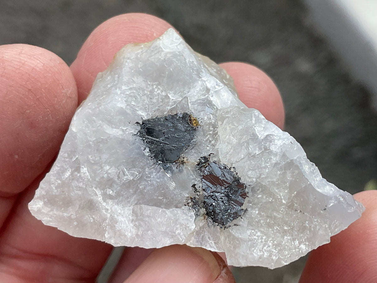 26g Sphalerite and Chalcopyrite in Clear Quartz Specimen from Broken Hill