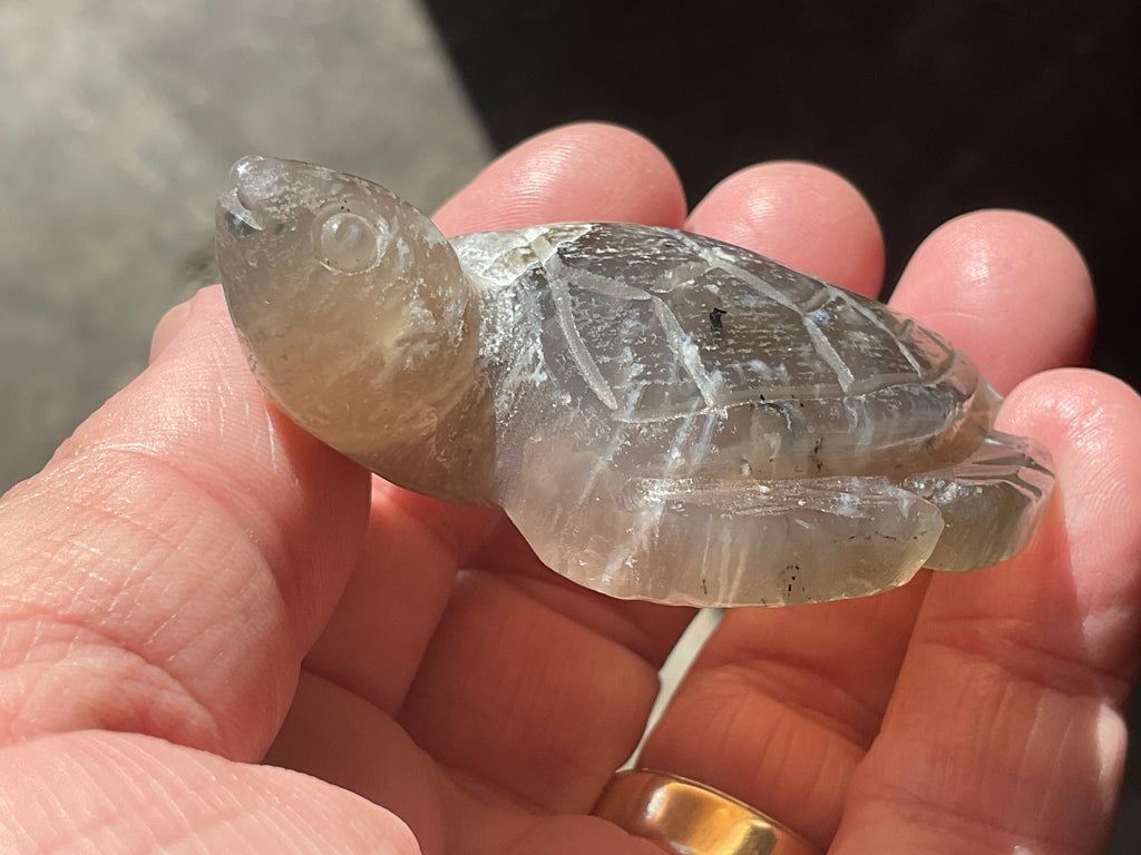 62g Carved Quartz Turtle 1A