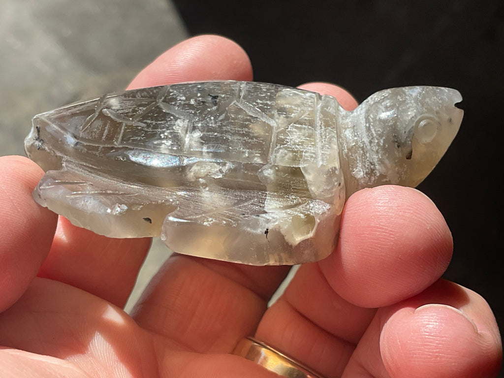 62g Carved Quartz Turtle 1A