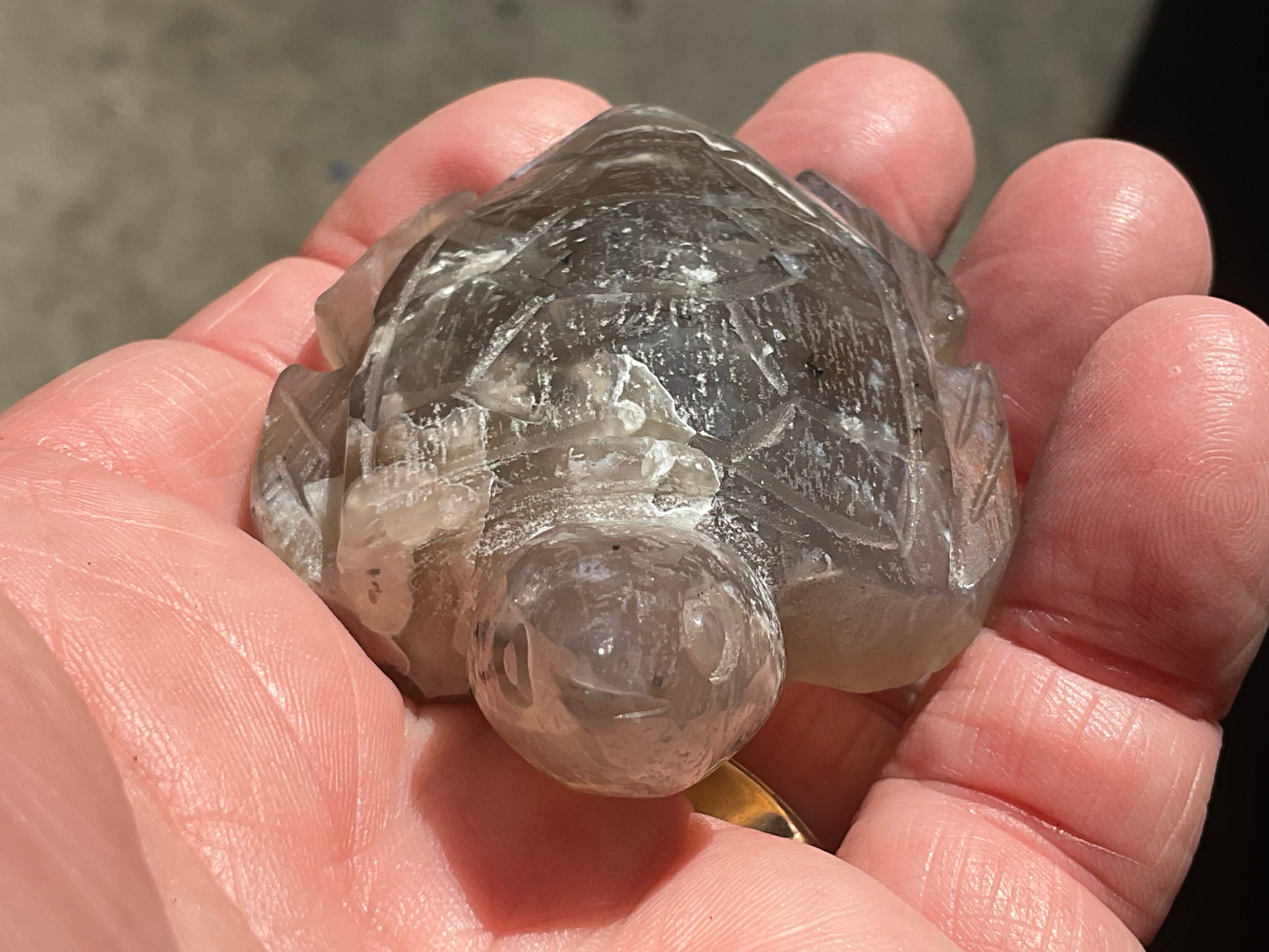 62g Carved Quartz Turtle 1A