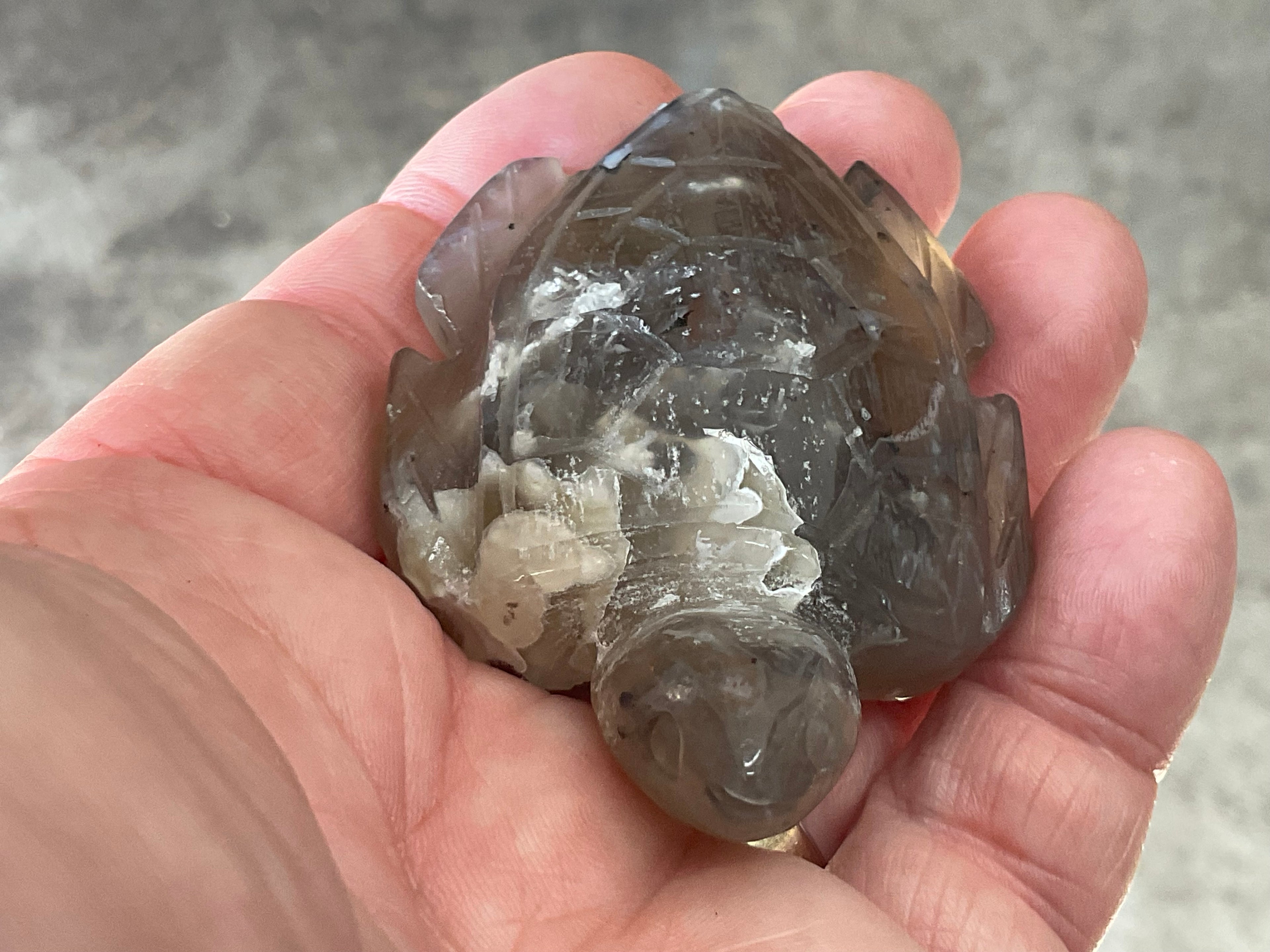 62g Carved Quartz Turtle 1A