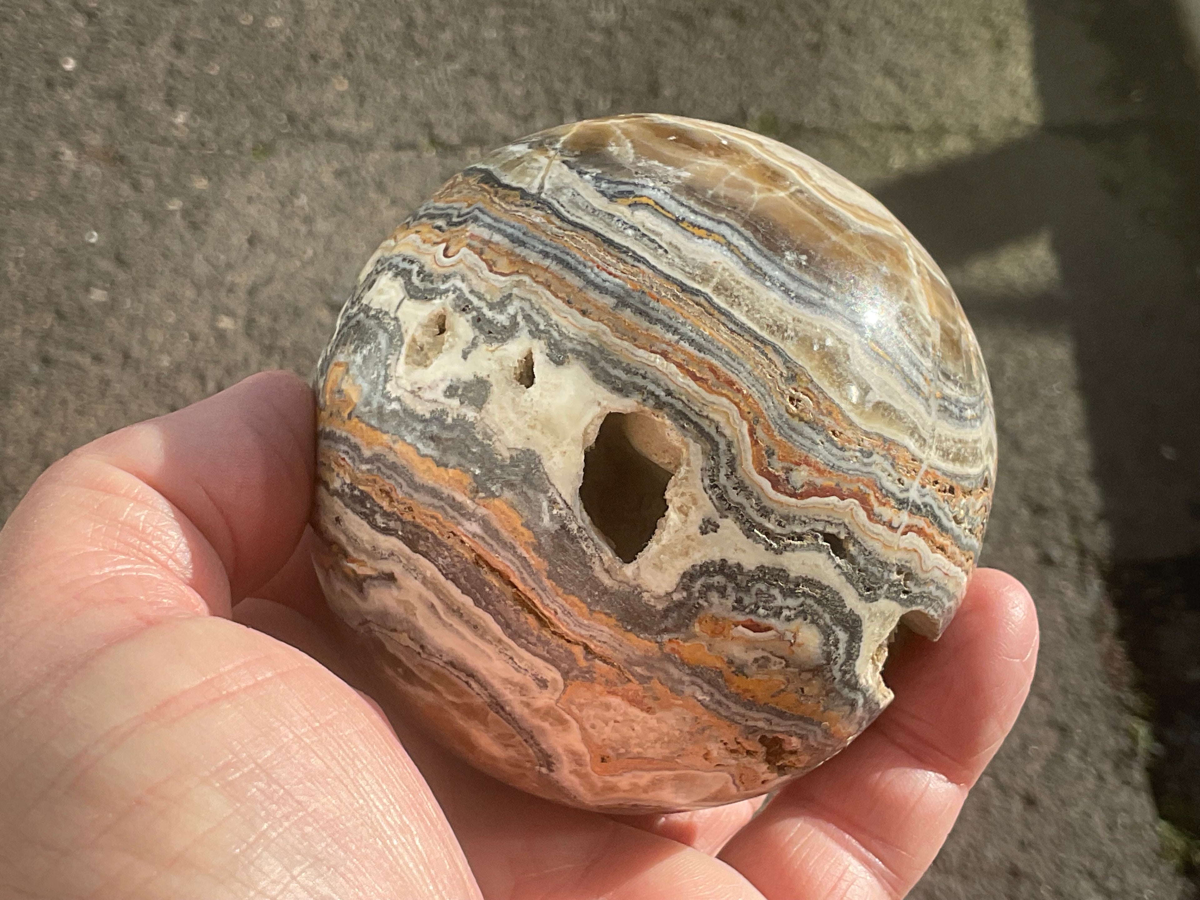 616g Banded Calcite Sphere
