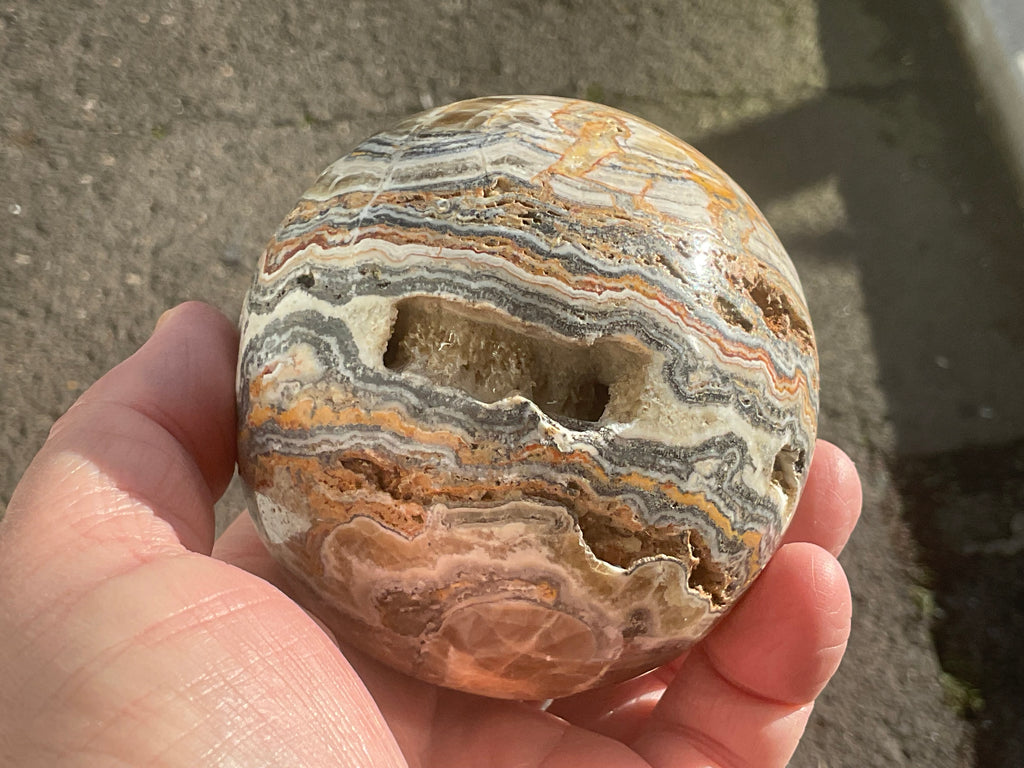 616g Banded Calcite Sphere