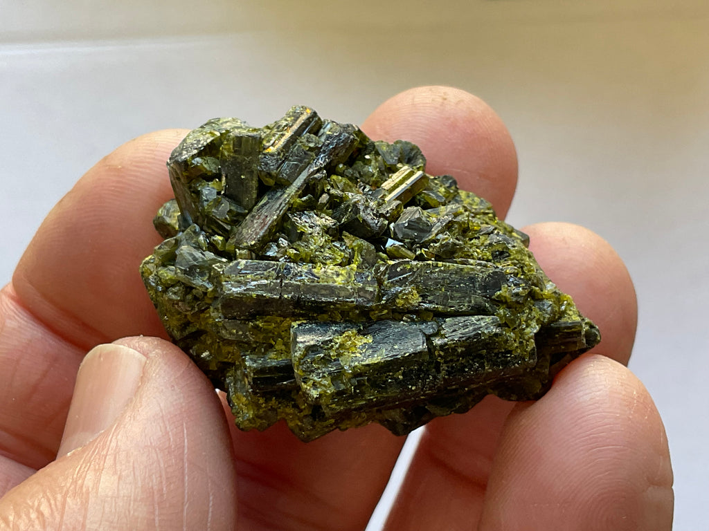 36g Dark Epidote Cluster 1D