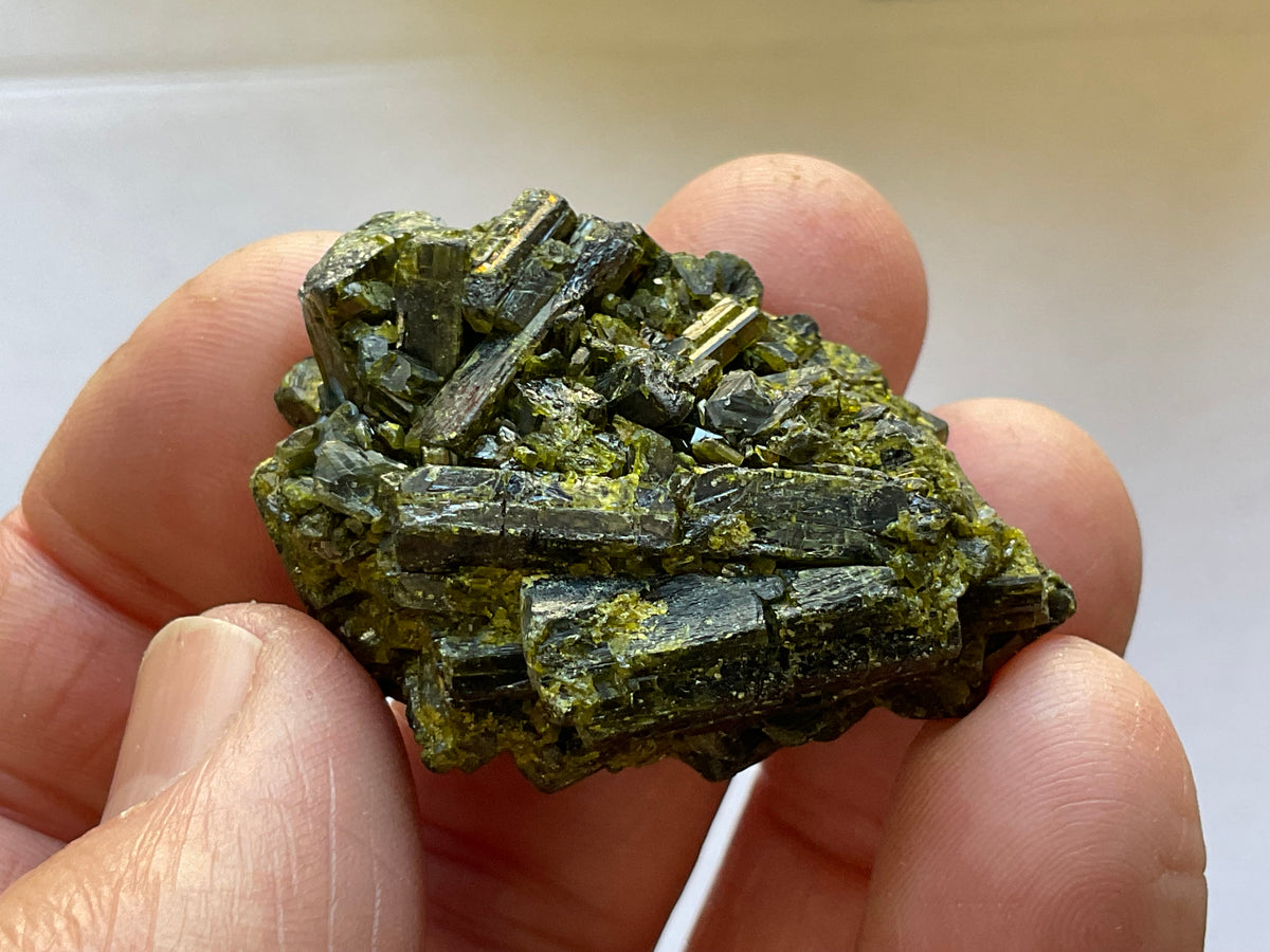 36g Dark Epidote Cluster 1D