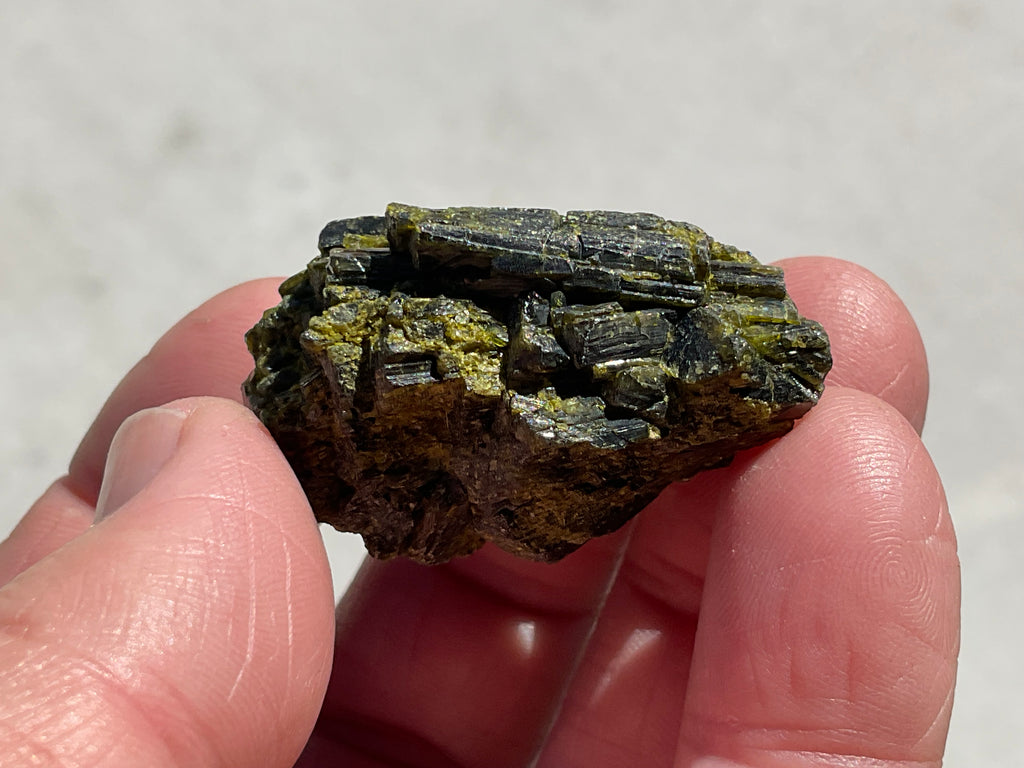 36g Dark Epidote Cluster 1D