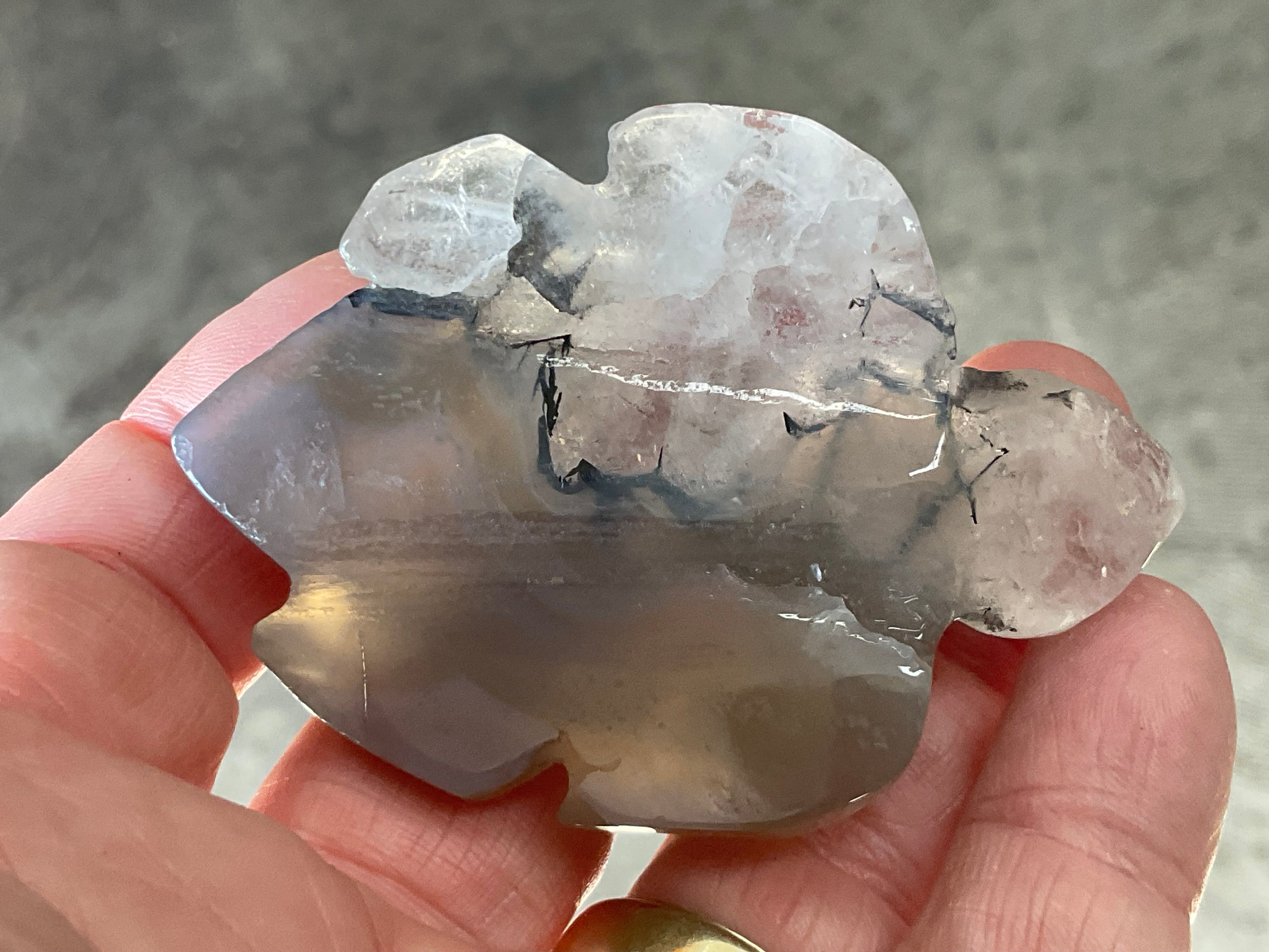 64g Quartz Carved Turtle 1B