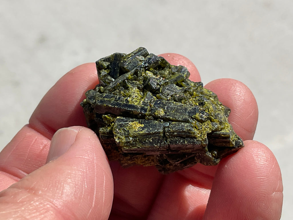 36g Dark Epidote Cluster 1D