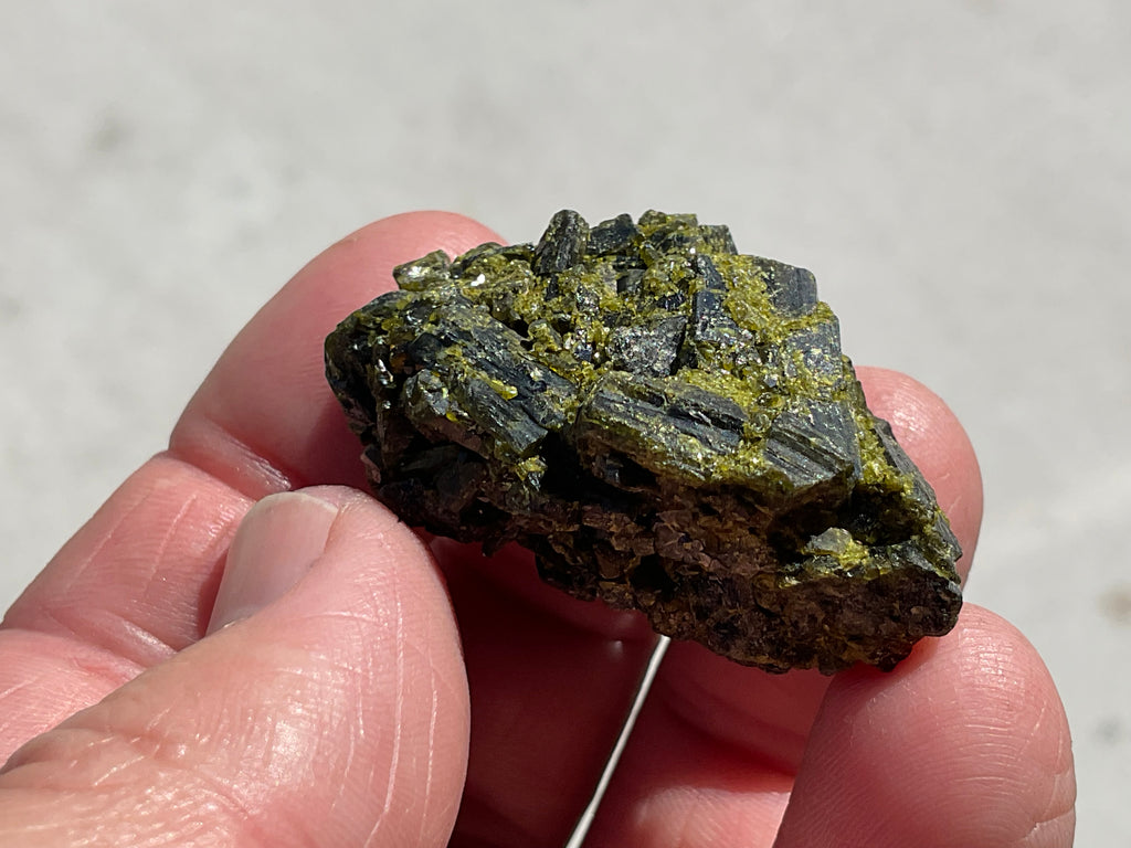36g Dark Epidote Cluster 1D