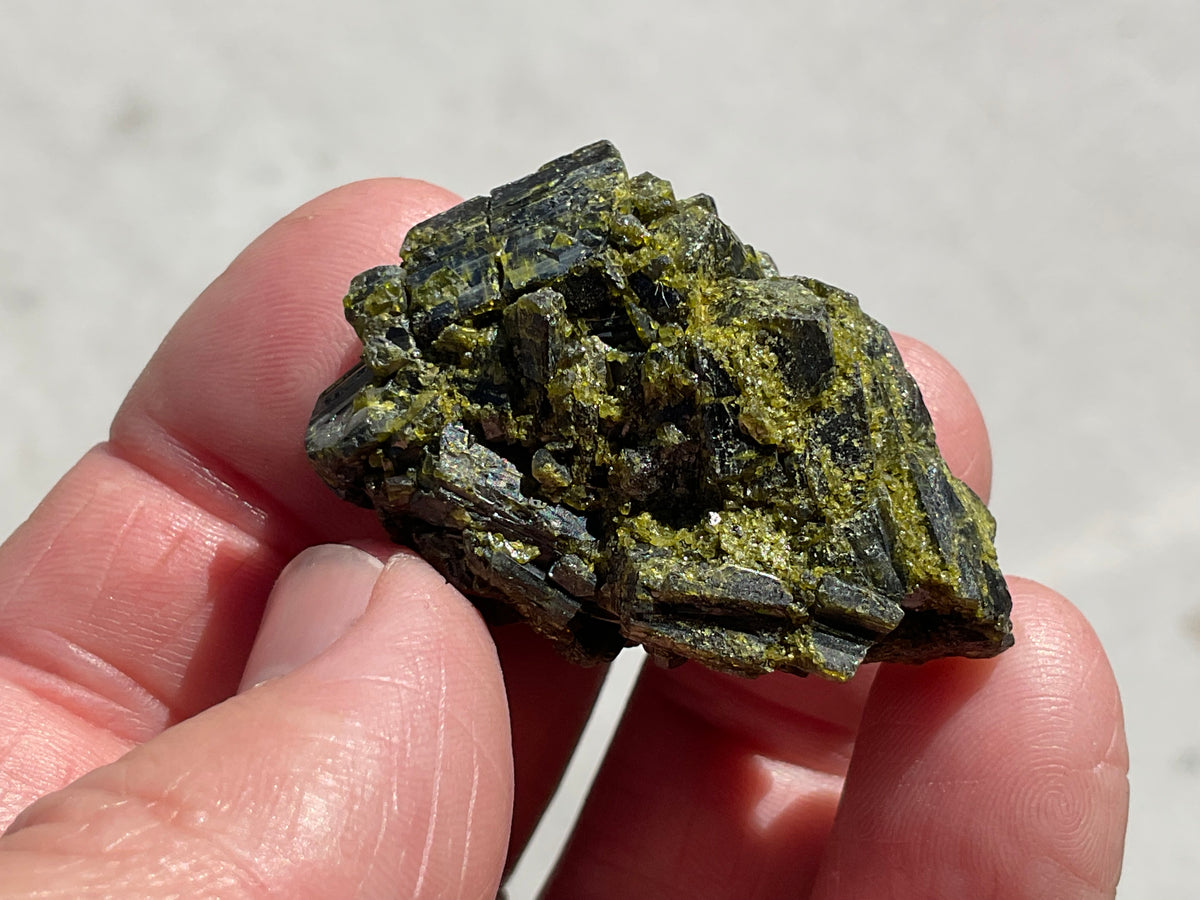 36g Dark Epidote Cluster 1D