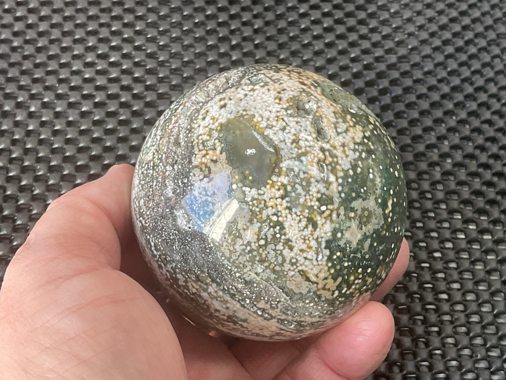 536g Extreme Orbicular Ocean Jasper Sphere 2C