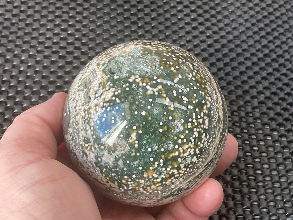 536g Extreme Orbicular Ocean Jasper Sphere 2C