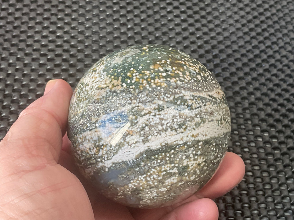 536g Extreme Orbicular Ocean Jasper Sphere 2C