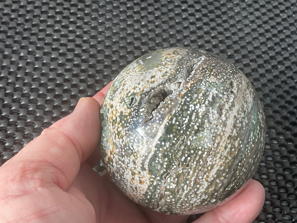 536g Extreme Orbicular Ocean Jasper Sphere 2C