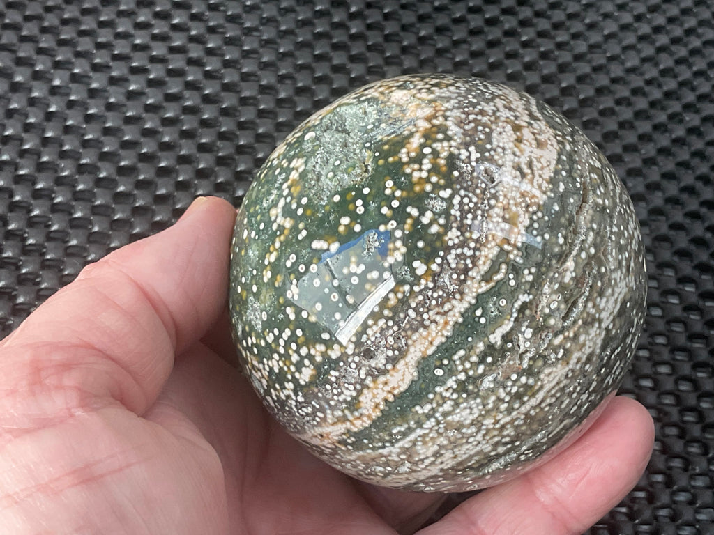 536g Extreme Orbicular Ocean Jasper Sphere 2C