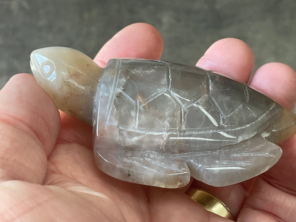 94g Carved Quartz Turtle 2B