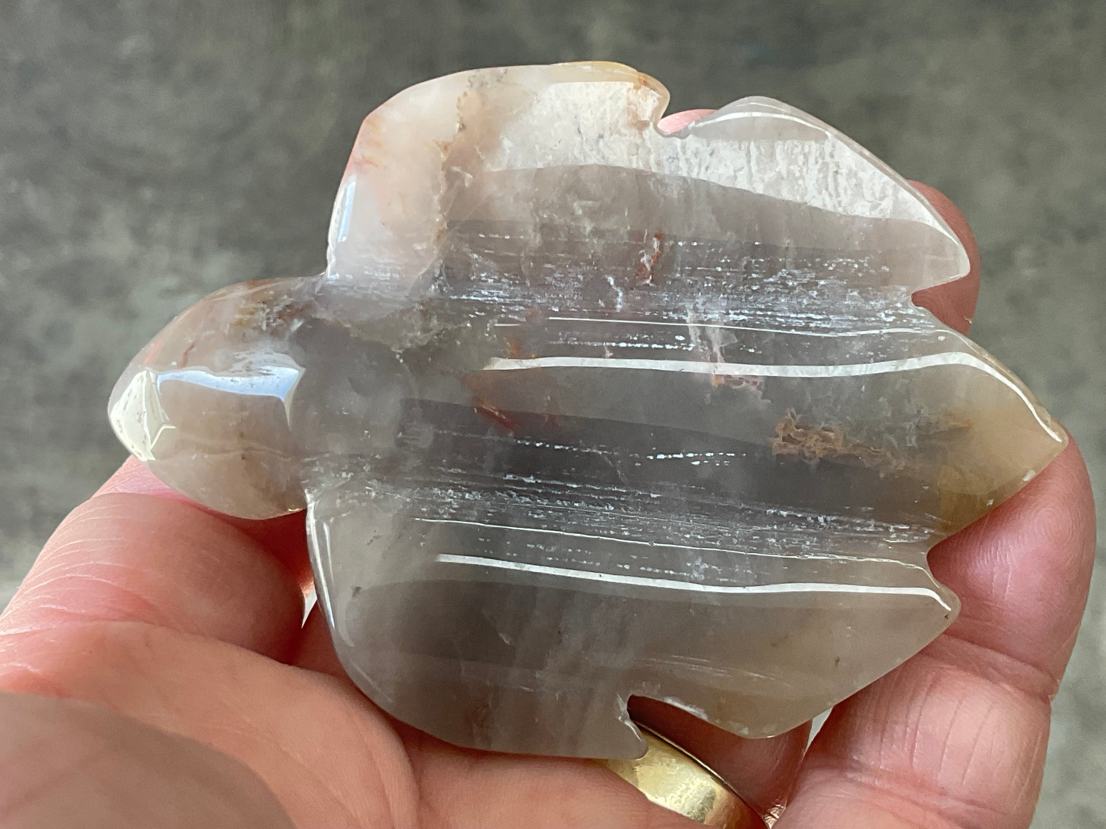 94g Carved Quartz Turtle 2B