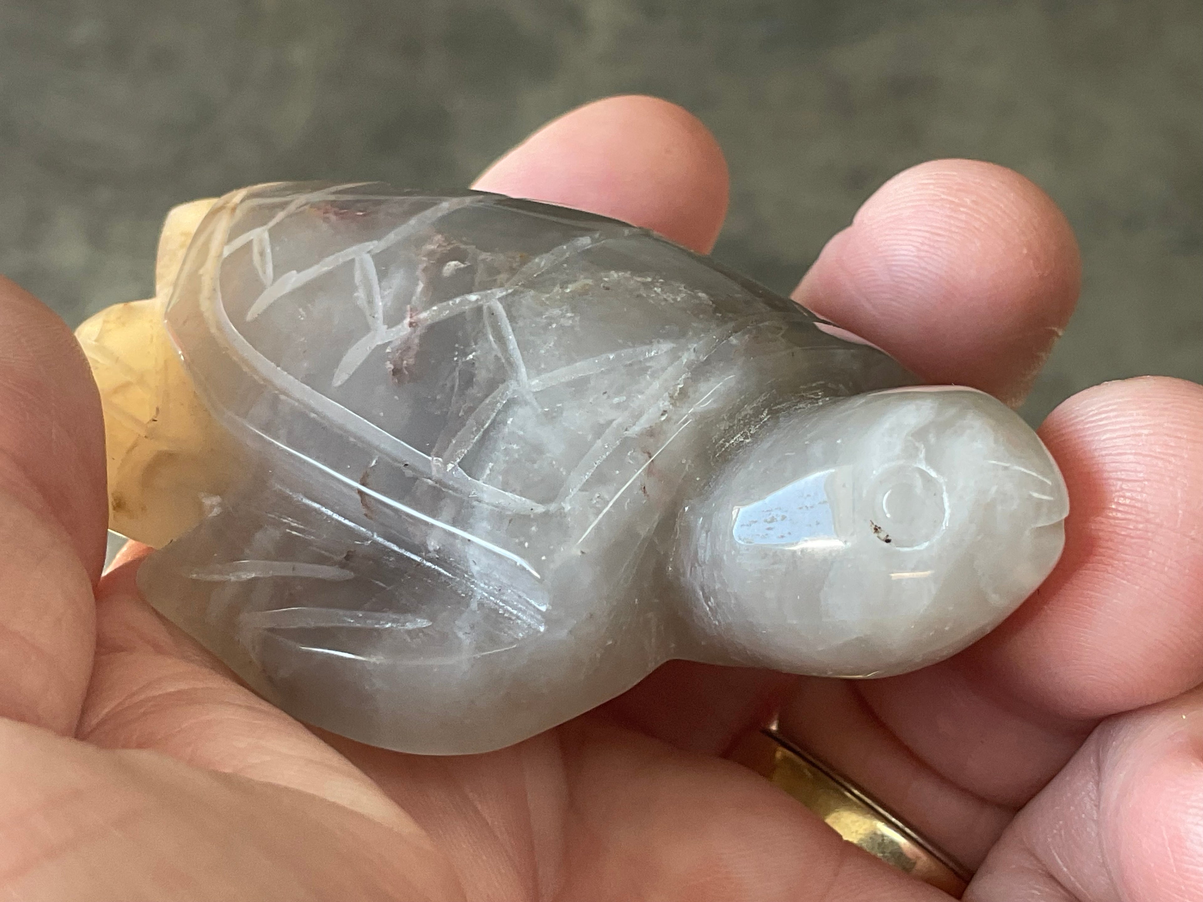 94g Carved Quartz Turtle 2B