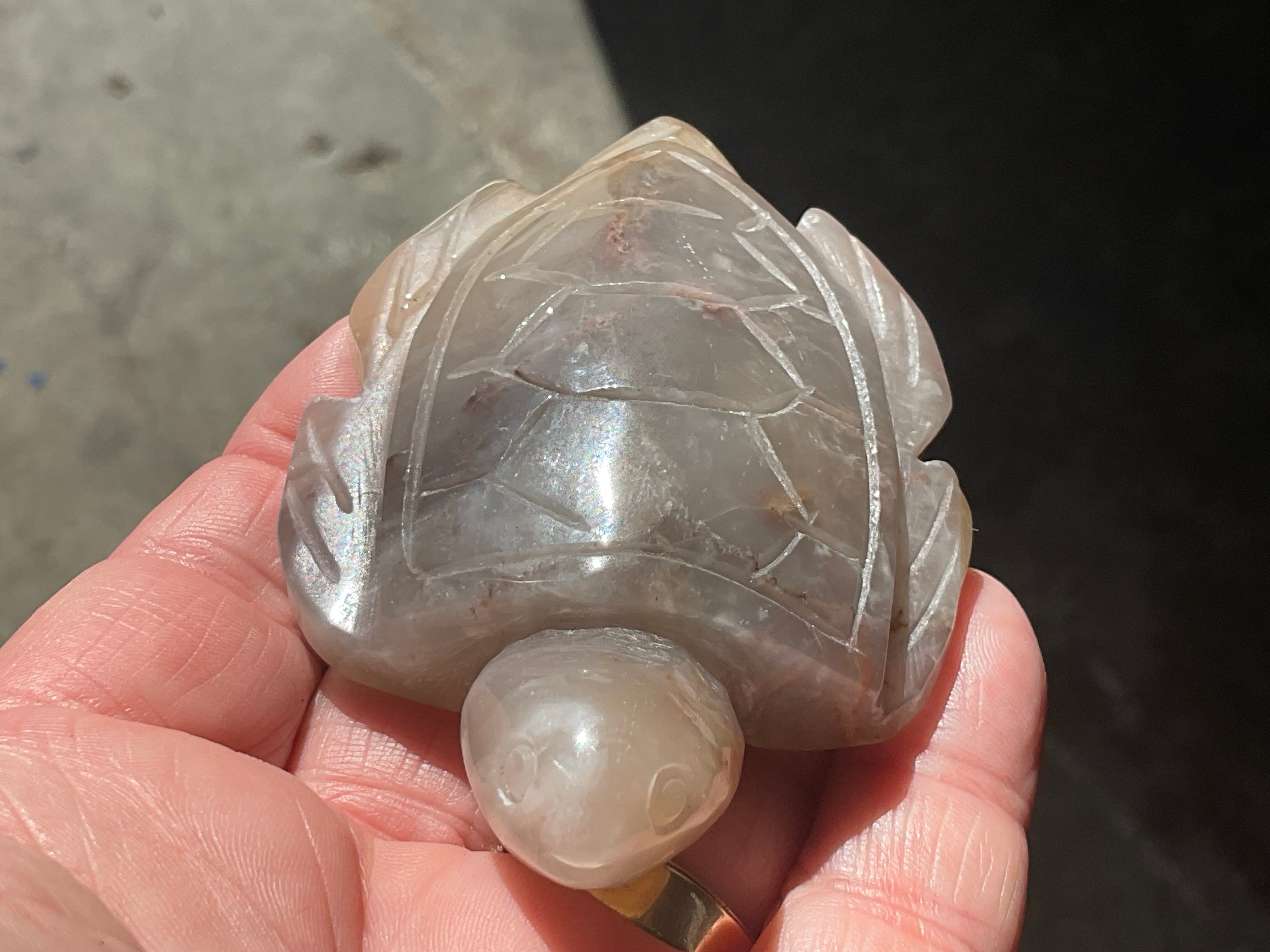 94g Carved Quartz Turtle 2B