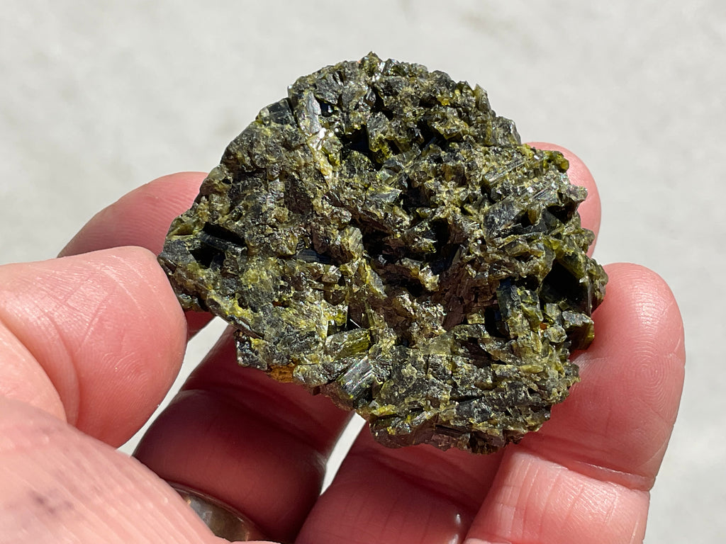 74g Dark Epidote Cluster 3A