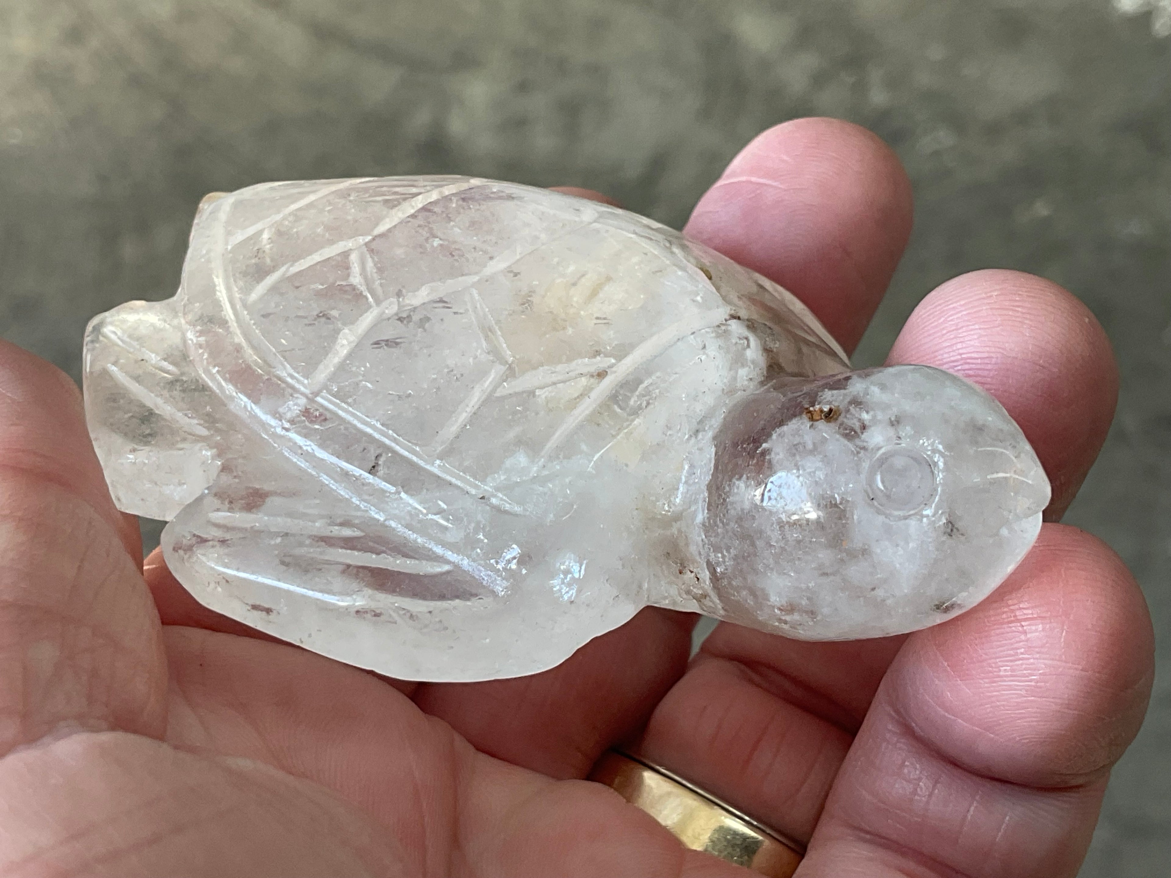 100g Carved Quartz Turtle 3A