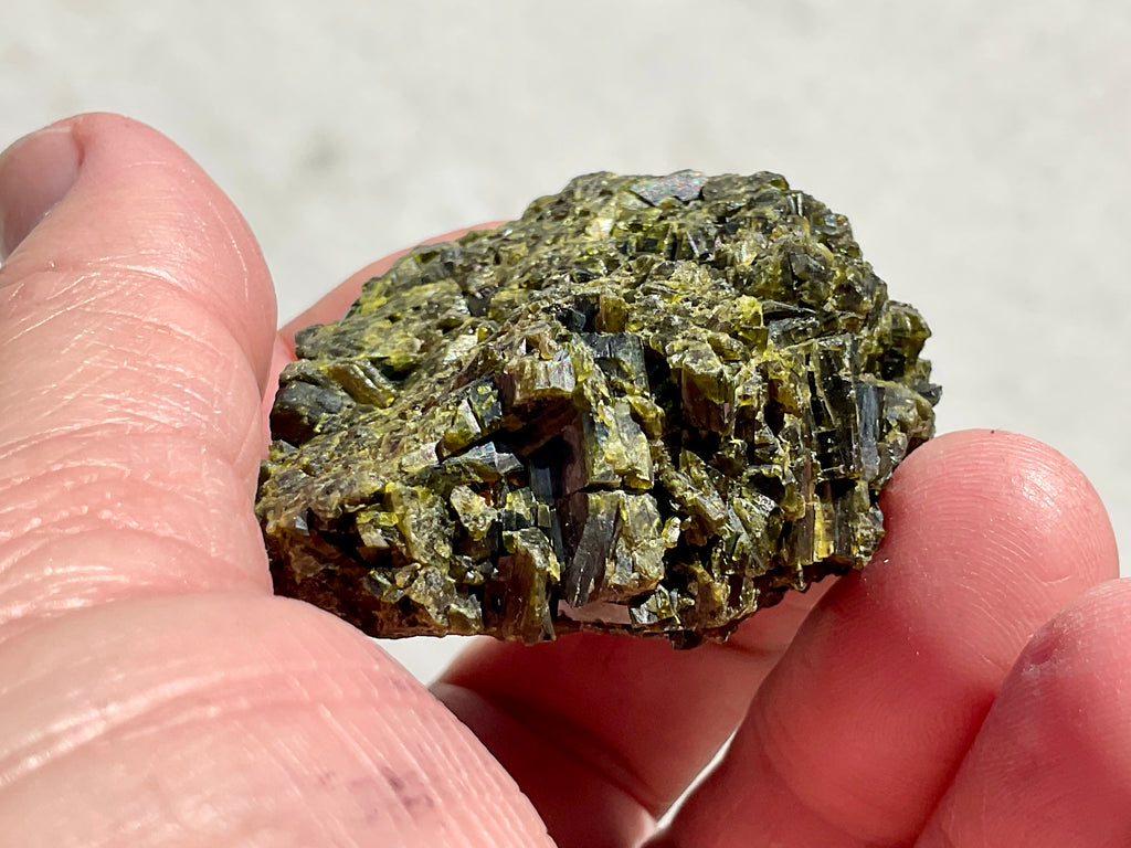 74g Dark Epidote Cluster 3A