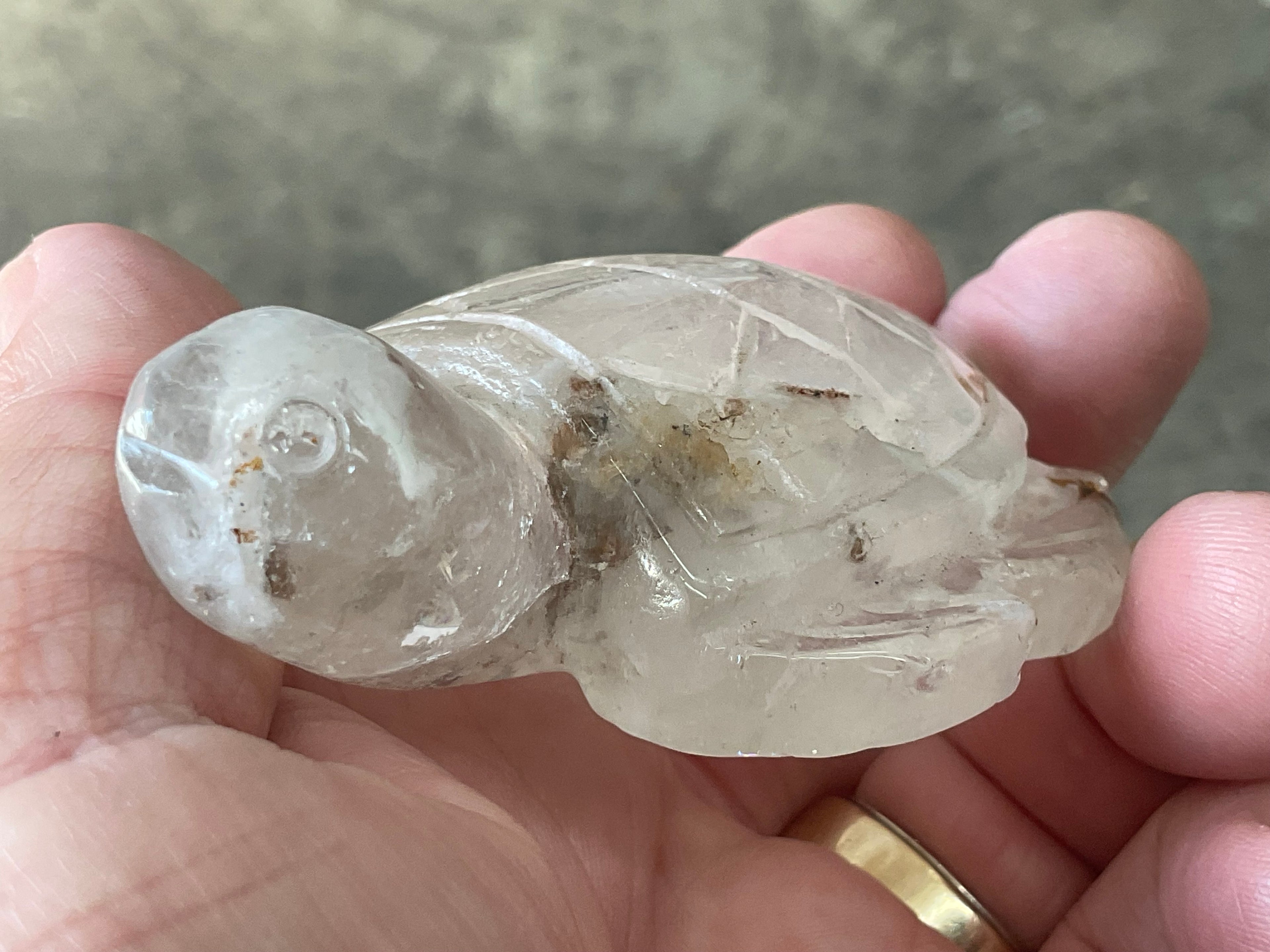 100g Carved Quartz Turtle 3A