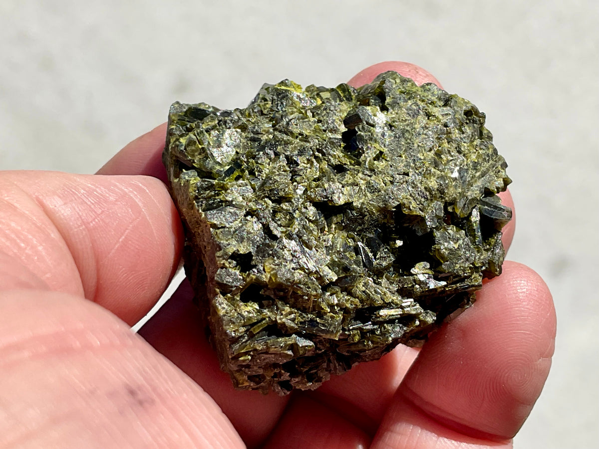 74g Dark Epidote Cluster 3A