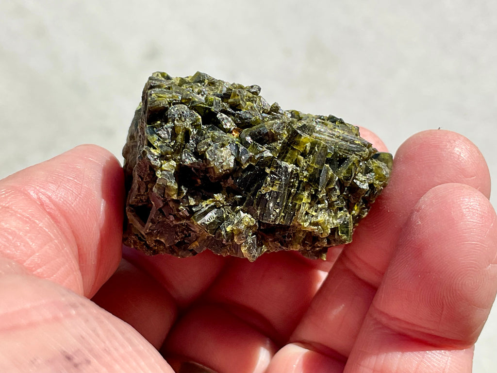74g Dark Epidote Cluster 3A