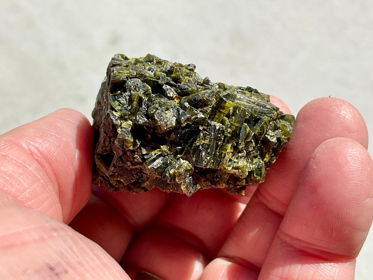 74g Dark Epidote Cluster 3A