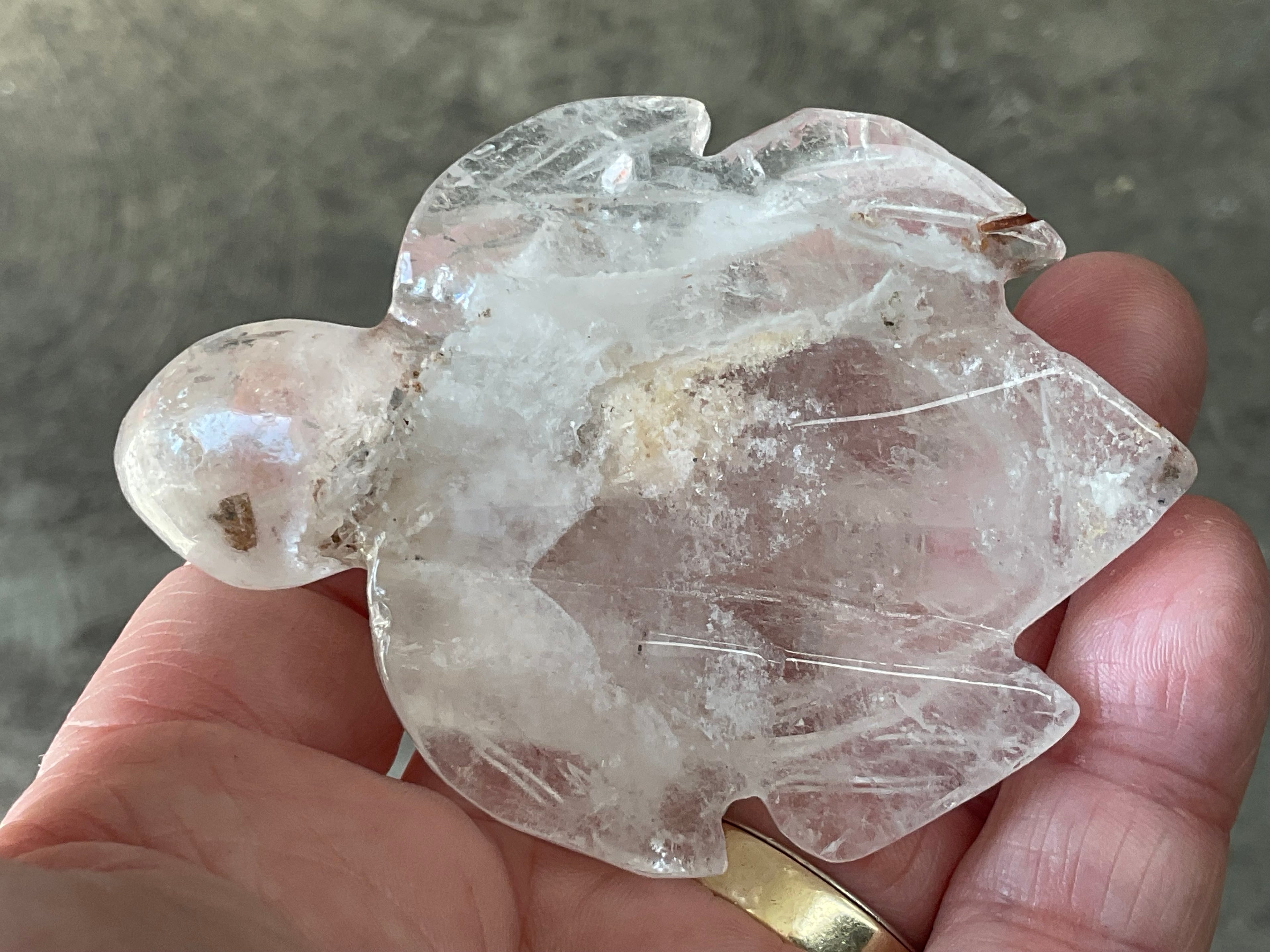 100g Carved Quartz Turtle 3A