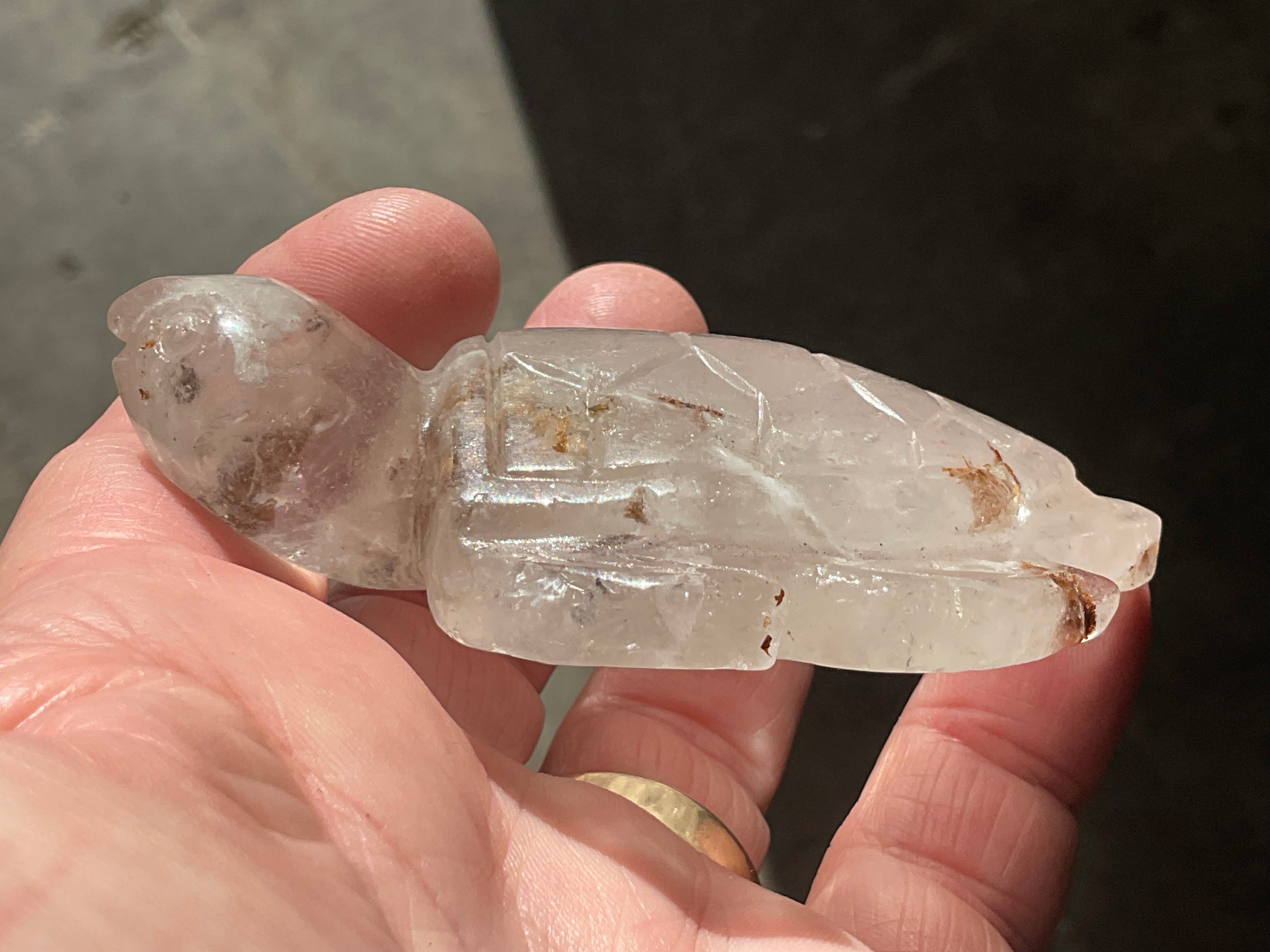 100g Carved Quartz Turtle 3A