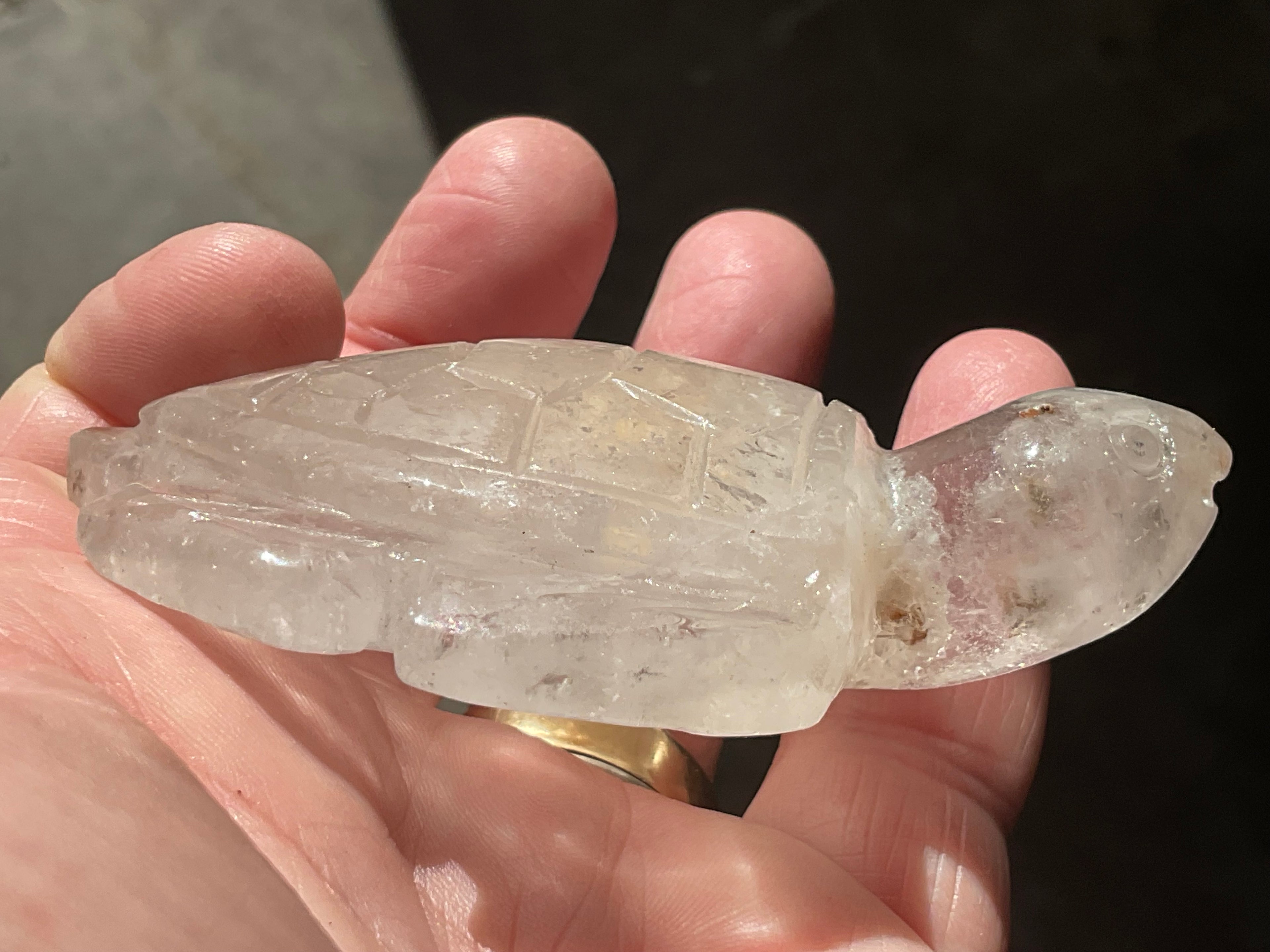 100g Carved Quartz Turtle 3A