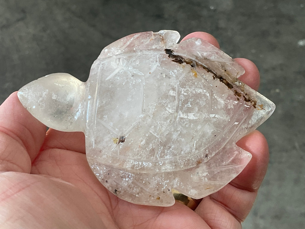 130g Carved Quartz Turtle 3C