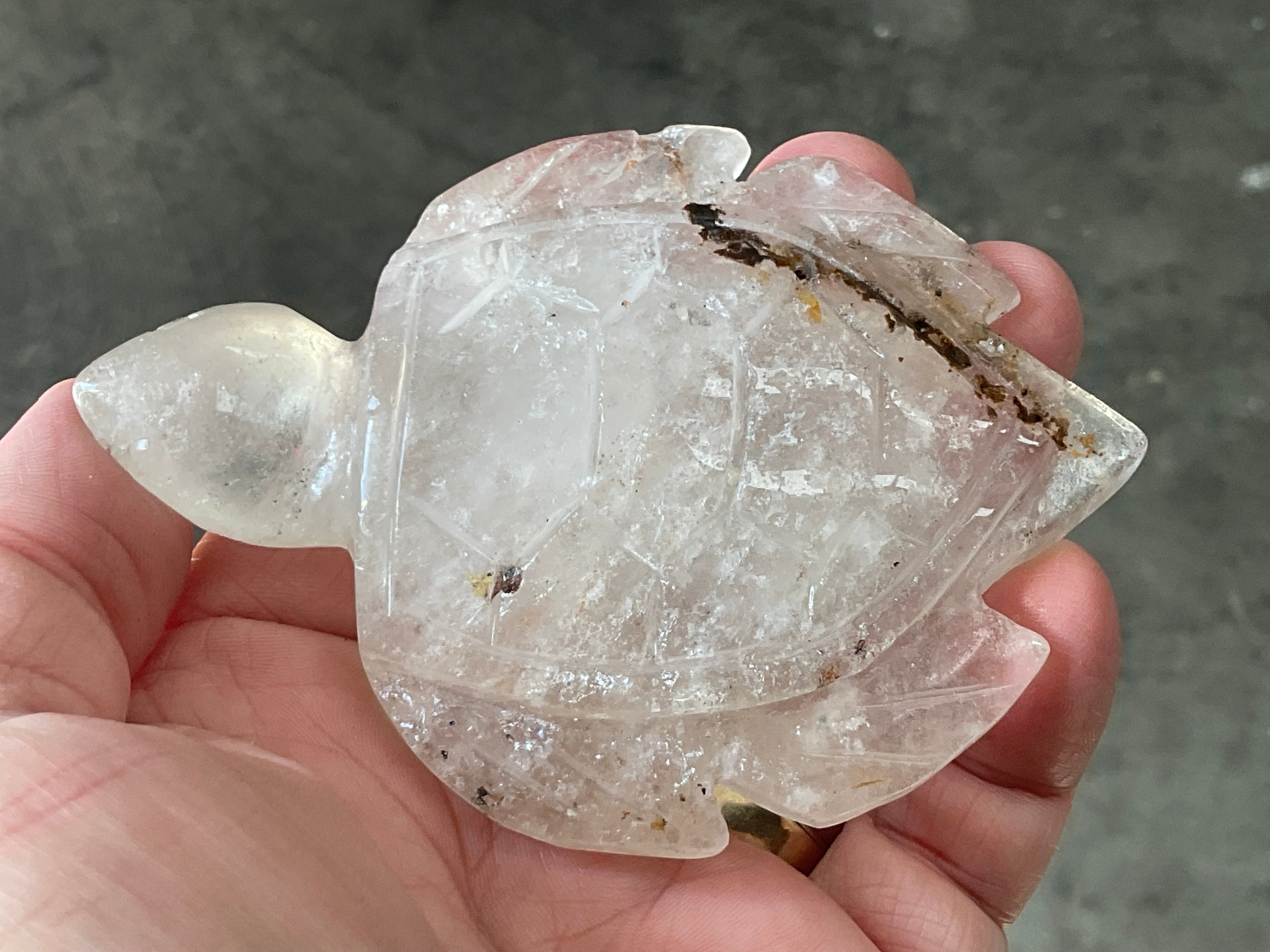 130g Carved Quartz Turtle 3C